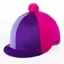 Lycra Hat Cover with Pom Pom - Purple/Lilac/Pink